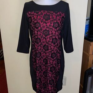 Black and pink dress